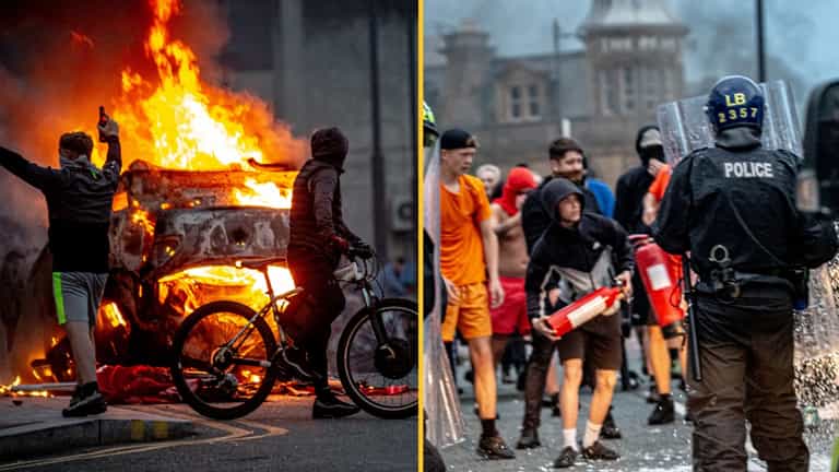 Teenager involved in far-right riots avoids prosecution due to telling off he received from his parents Teenager involved in far-right riots avoids prosecution due to telling off he received from his parents