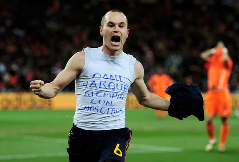 The real meaning behind Andres Iniesta’s famous undershirt after world cup winning goal The real meaning behind Andres Iniesta’s famous undershirt after world cup winning goal