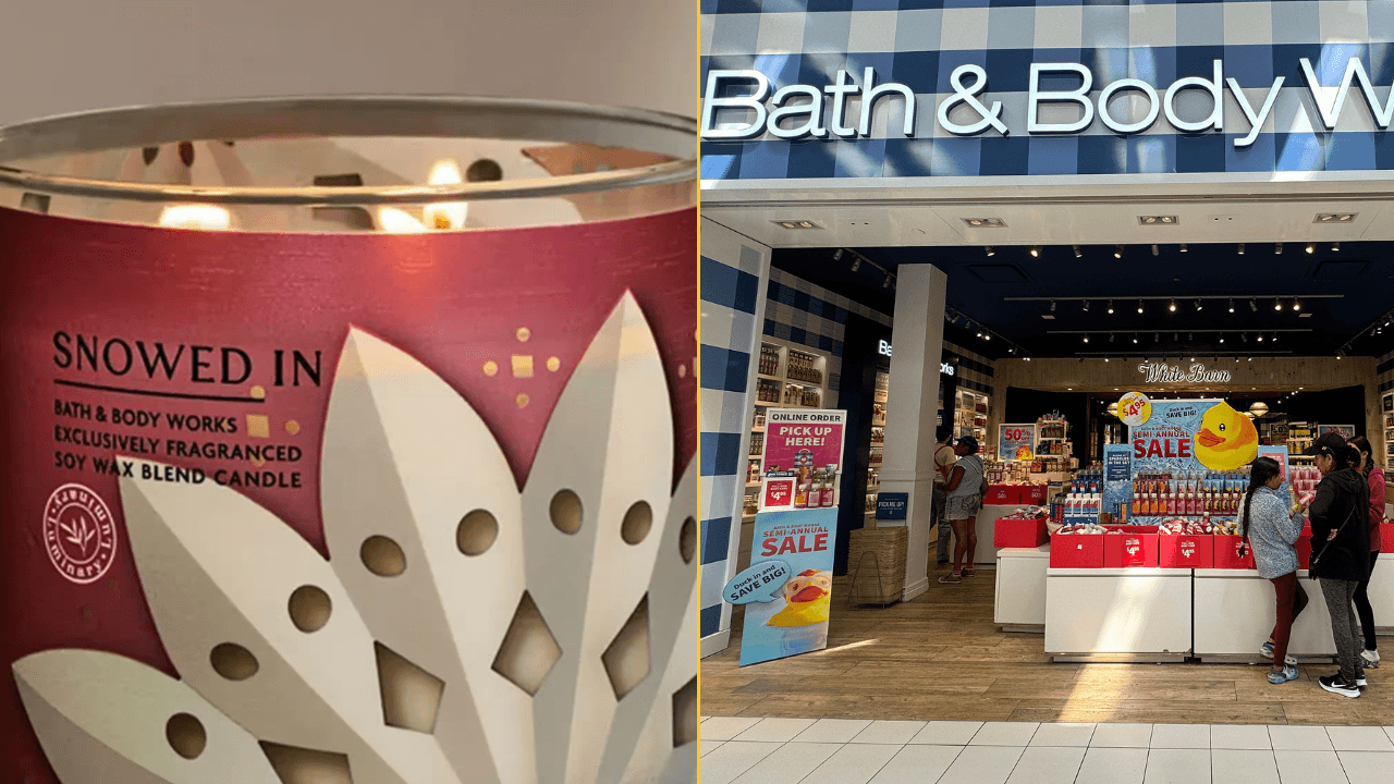 Bath & Body Works pull candle that looks like KKK meeting