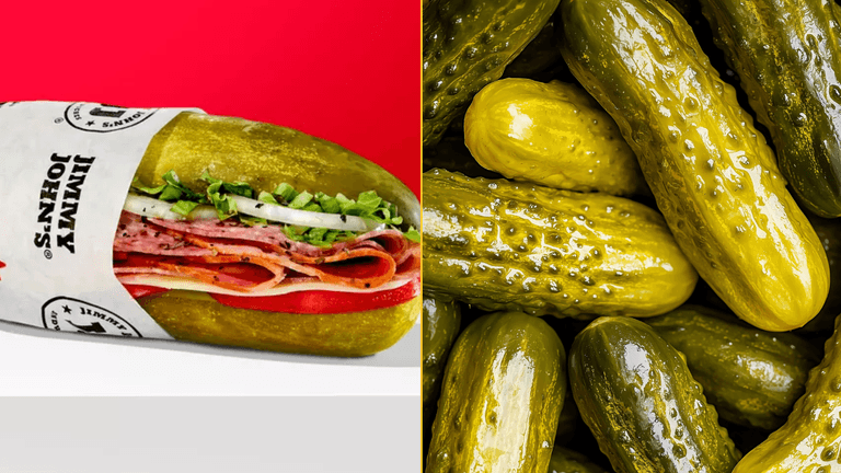 Restaurant launches sandwich made with giant pickle instead of bread Restaurant launches sandwich made with giant pickle instead of bread