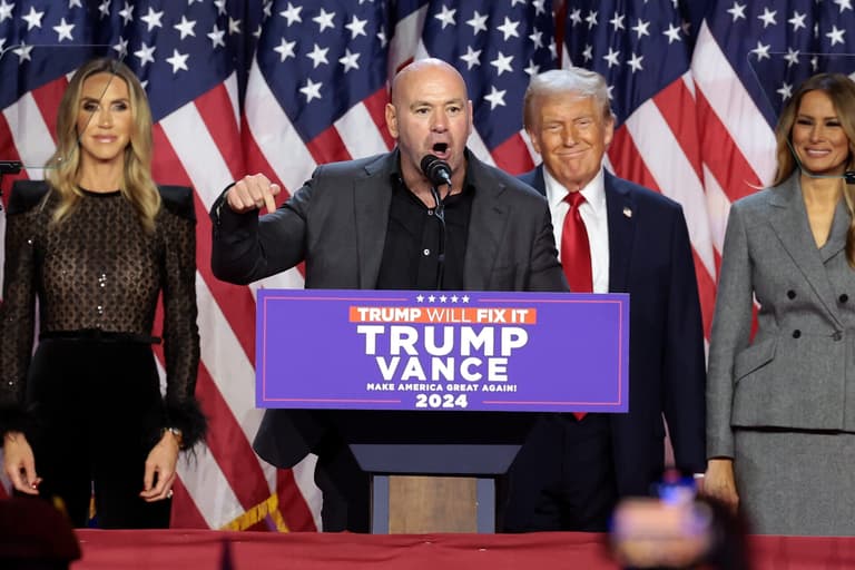 Viewers left baffled as Dana White addresses rally after Donald Trump declares election victory Viewers left baffled as Dana White addresses rally after Donald Trump declares election victory