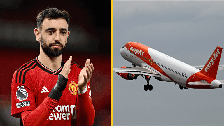 Man Utd captain Bruno Fernandes saves ill passenger on EasyJet flight Man Utd captain Bruno Fernandes saves ill passenger on EasyJet flight