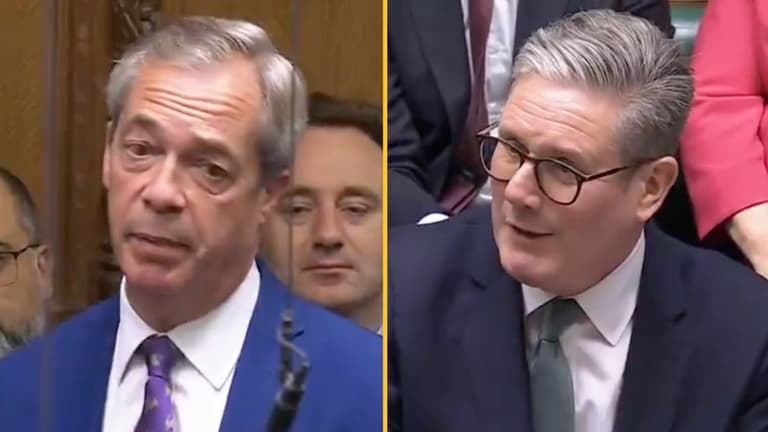 Keir Starmer rinses Nigel Farage after rare PMQs appearance Keir Starmer rinses Nigel Farage after rare PMQs appearance