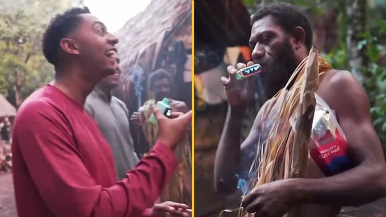 YouTubers slammed for giving rare uncontacted tribe snus and vapes YouTubers slammed for giving rare uncontacted tribe snus and vapes