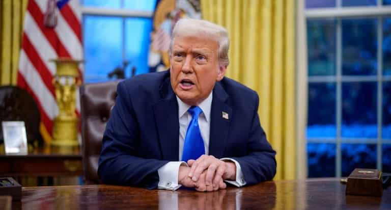 Donald Trump hangs his infamous mugshot outside the Oval Office Donald Trump hangs his infamous mugshot outside the Oval Office