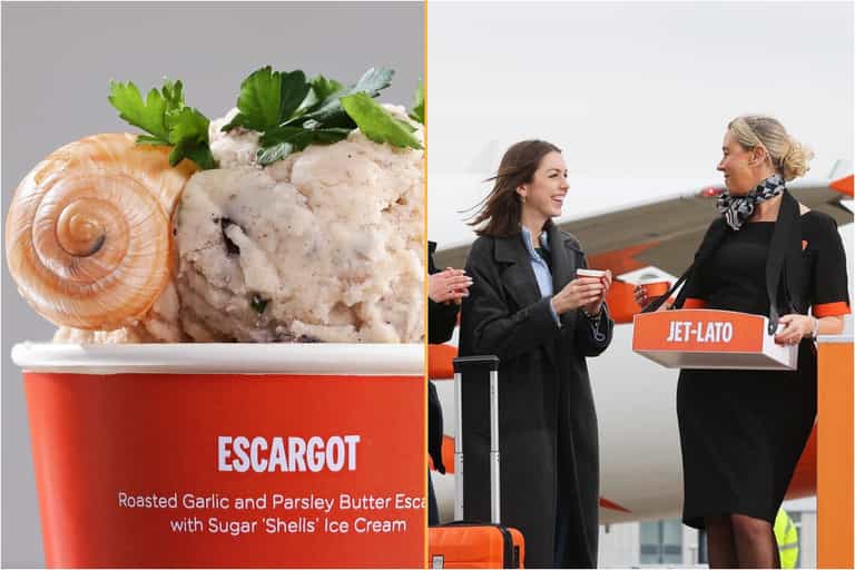 ‘Escargot’ ice cream served to passengers heading to France from UK airport ‘Escargot’ ice cream served to passengers heading to France from UK airport