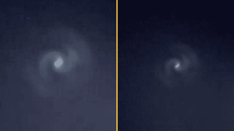 Glowing spiral orb spotted in UK night sky leaving Brits baffled Glowing spiral orb spotted in UK night sky leaving Brits baffled