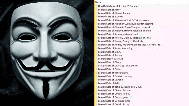 Anonymous hacks Russia releasing terabytes of Putin’s secret information Anonymous hacks Russia releasing terabytes of Putin’s secret information