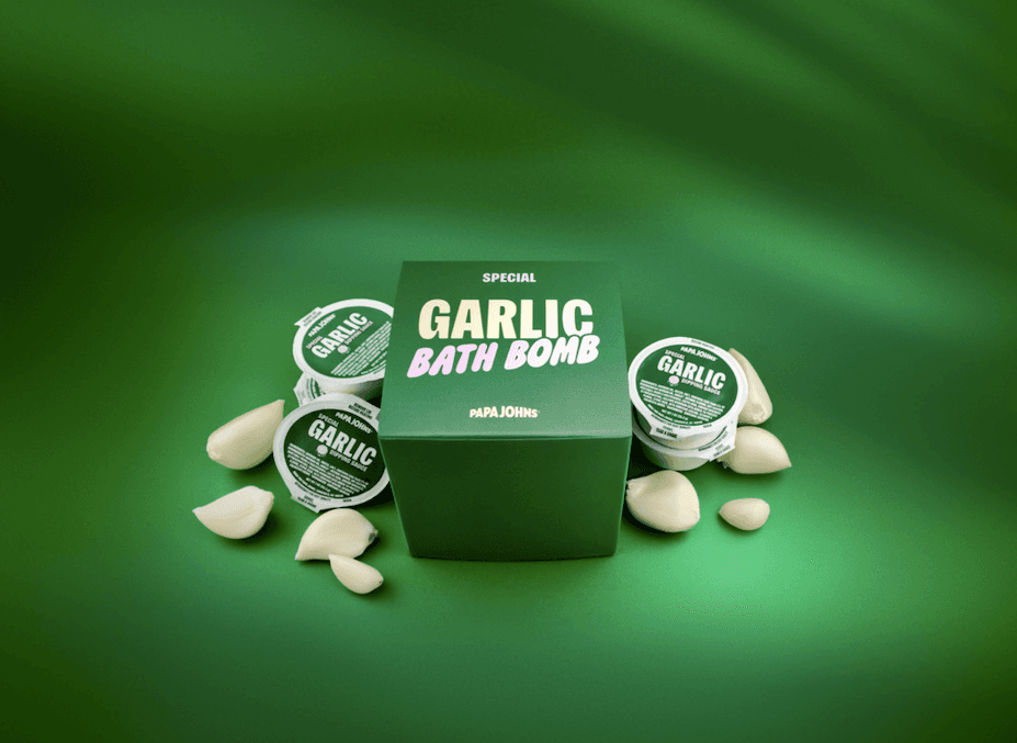 Papa Johns launches garlic bath bomb