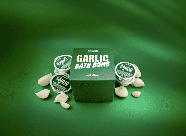 Papa Johns launches garlic bath bomb Papa Johns launches garlic bath bomb