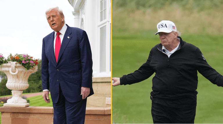 Donald Trump dubbed ‘commander in cheat’ after golf caddy appears to help president Donald Trump dubbed ‘commander in cheat’ after golf caddy appears to help president