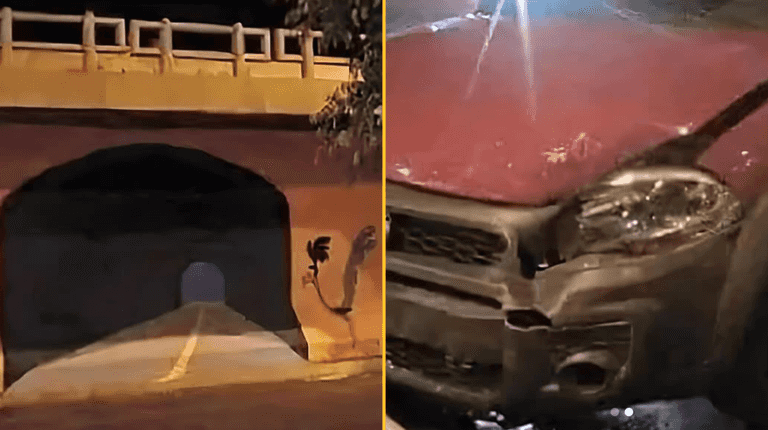 Man causes crash after painting realistic tunnel under bridge Man causes crash after painting realistic tunnel under bridge