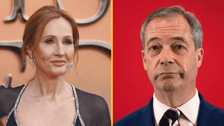 JK Rowling suggests Nigel Farage has gone woke JK Rowling suggests Nigel Farage has gone woke