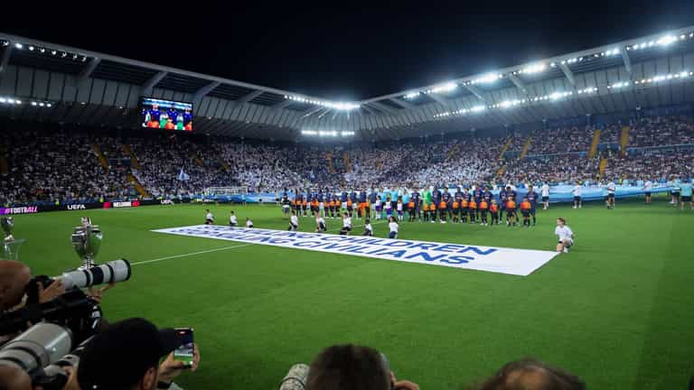 Uefa says ‘stop killing children’ banner was not political Uefa says ‘stop killing children’ banner was not political