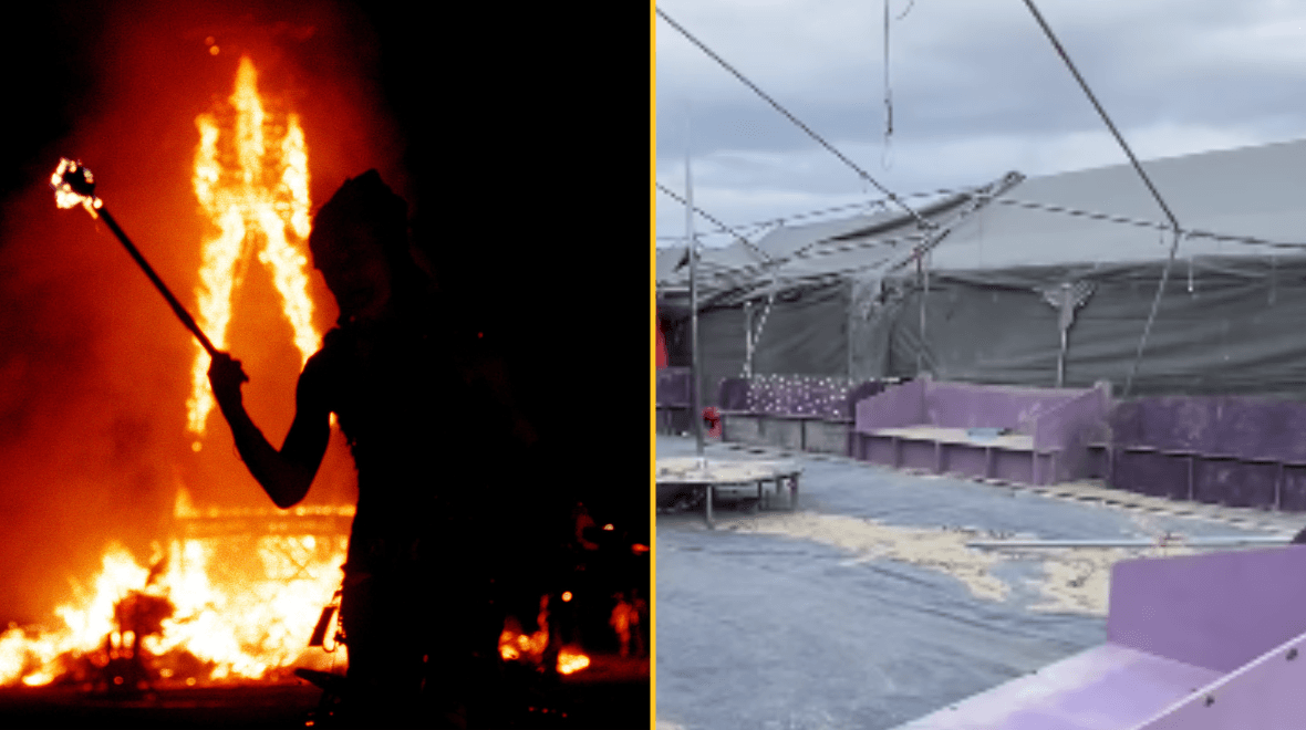 Burning Man festival’s Orgy Dome destroyed by dust storm