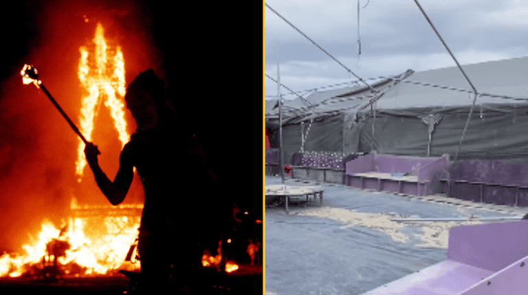 Burning Man festival’s Orgy Dome destroyed by dust storm Burning Man festival’s Orgy Dome destroyed by dust storm