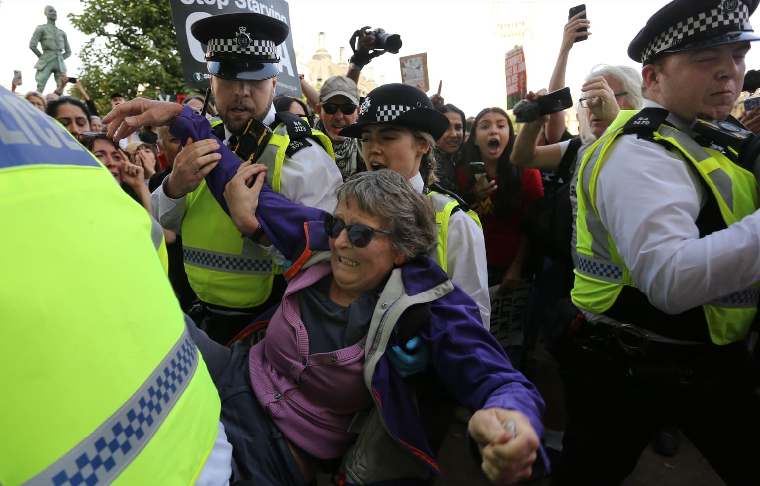 890 people arrested at Palestine Action protest yesterday