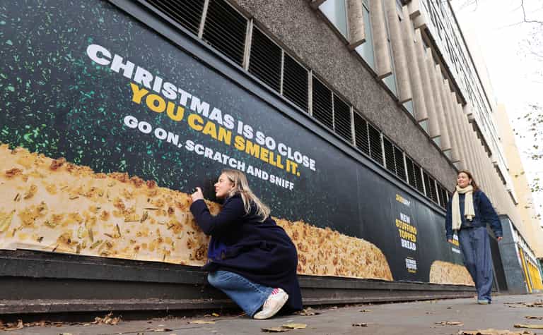Stuffing scented billboard unveiled in London Stuffing scented billboard unveiled in London