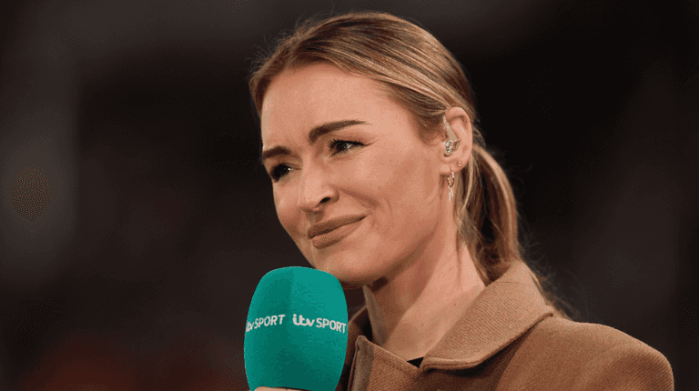 Laura Woods collapses while presenting England game live on TV Laura Woods collapses while presenting England game live on TV