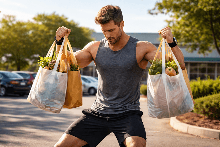 How to turn your weekly shop into a full gym workout How to turn your weekly shop into a full gym workout