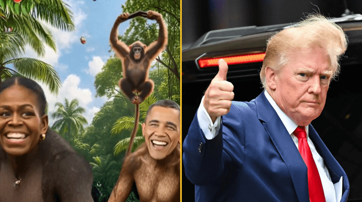 Obama finally issues response to Donald Trump’s racist video of them