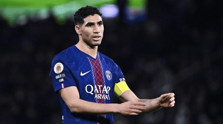 PSG fans unfurl controversial Hakimi banner after rape trial confirmed PSG fans unfurl controversial Hakimi banner after rape trial confirmed