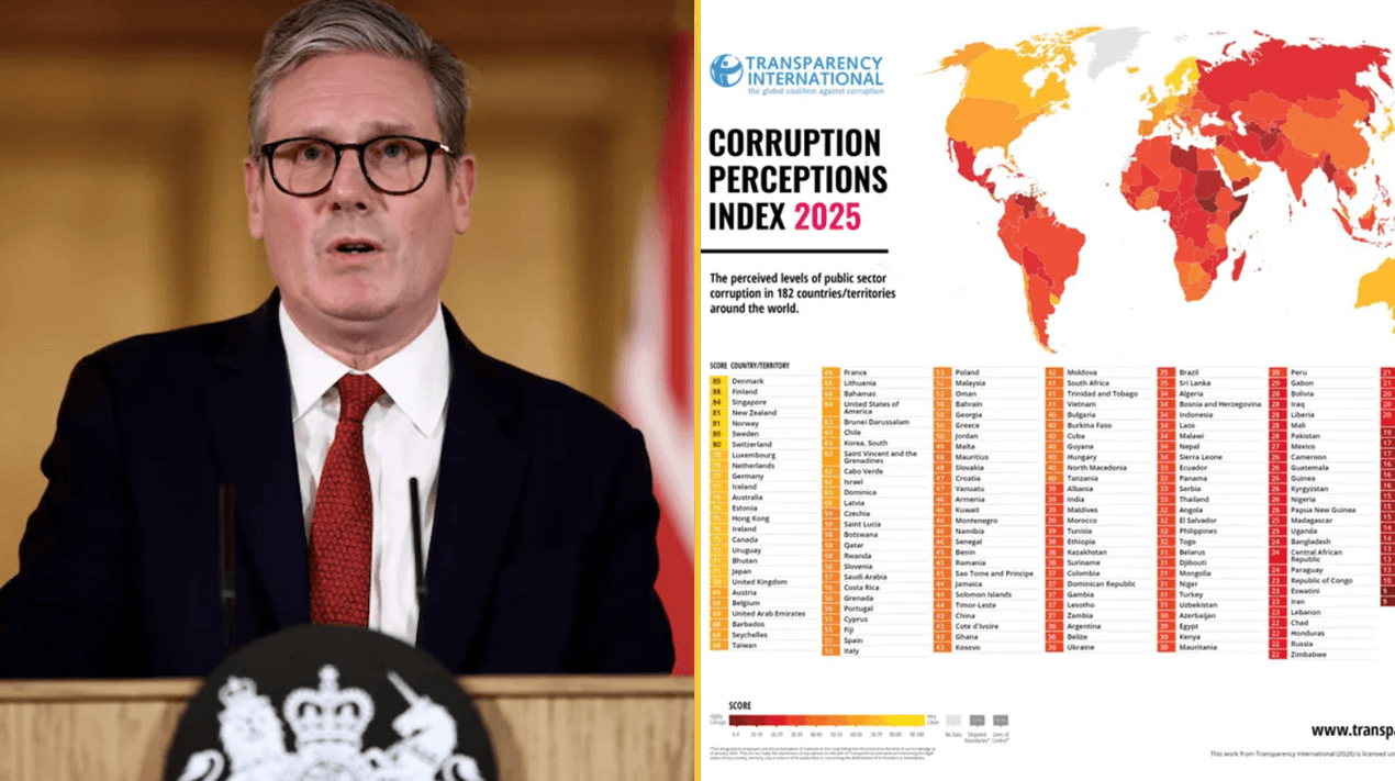 UK sinks to new low on corruption index