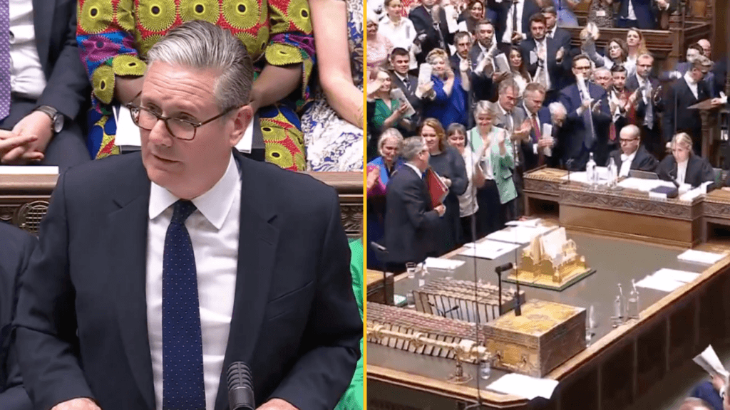 WATCH: Keir Starmer given standing ovation after emotional final PMQs answer