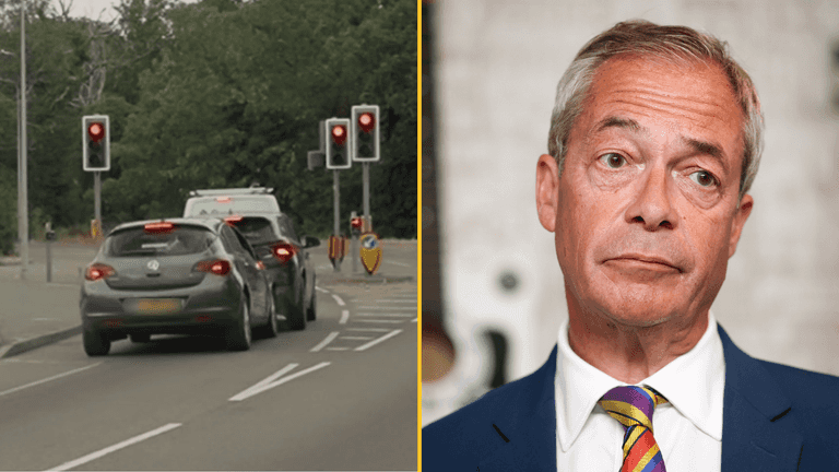 Woman shouts abuse at Nigel Farage before crashing car in bizarre viral video Woman shouts abuse at Nigel Farage before crashing car in bizarre viral video