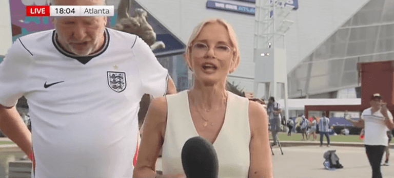 Sky News live broadcast interrupted by England fan’s controversial Falklands chant Sky News live broadcast interrupted by England fan’s controversial Falklands chant