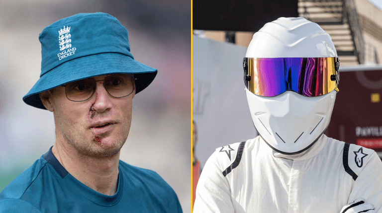 Top Gear’s The Stig Reveals He Nearly Died in Crash with Freddie Flintoff Top Gear’s The Stig Reveals He Nearly Died in Crash with Freddie Flintoff