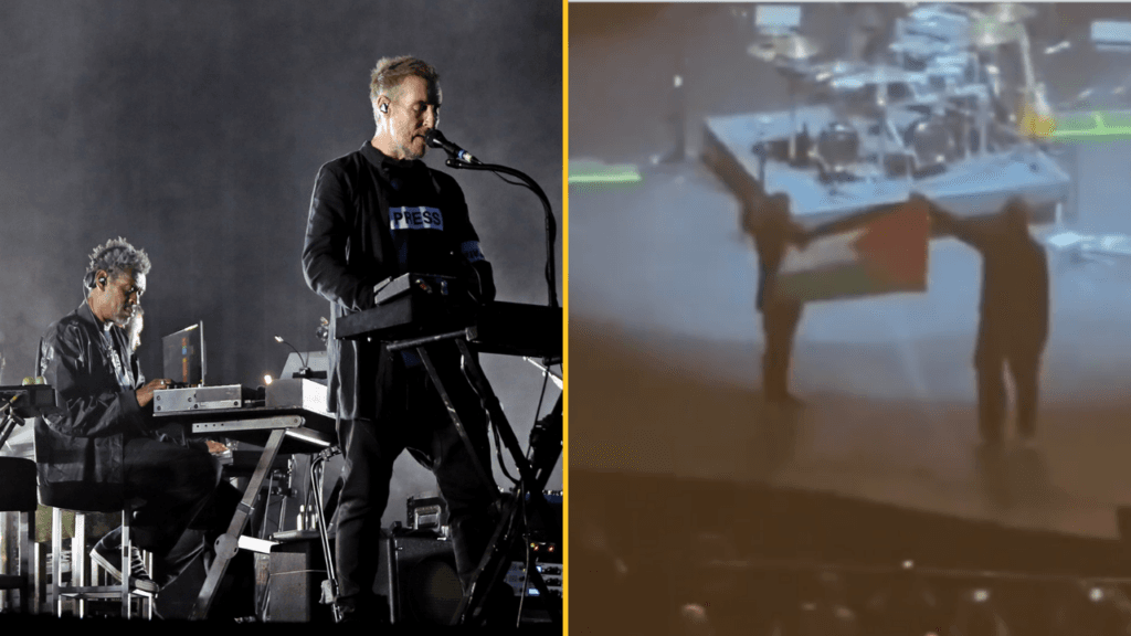 Massive Attack respond to ‘surreal experience’ of being detained for displaying Palestine flag