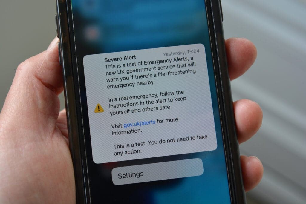 Every phone in UK to get emergency alert this week