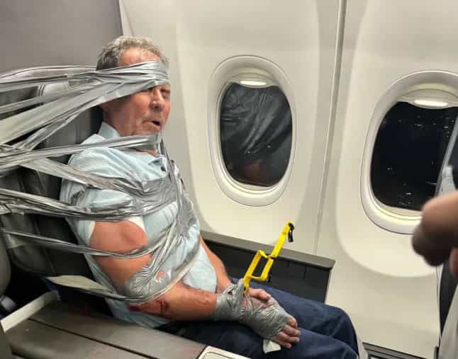 Man loses job after being duct taped to seat following ‘racist outburst’ on flight Man loses job after being duct taped to seat following ‘racist outburst’ on flight