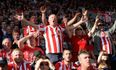 Stoke City fans sprayed by fire extinguisher after annoying a barmaid (Video)
