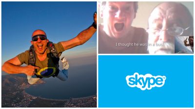 Irish guy Skype calls his parents while skydiving and they go hilariously mental (Video)