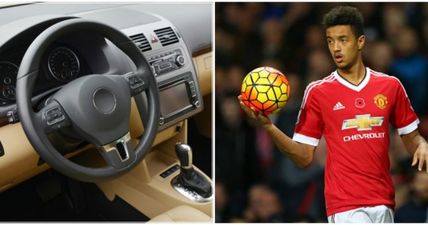 PIC: Manchester United’s Cameron Borthwick-Jackson hitches a ride to training from his mum