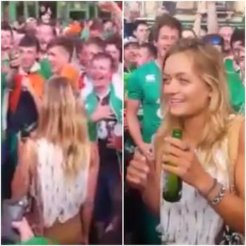 Love Is In The Air For Irish Fans As Hundreds Sing To One French Girl Uk