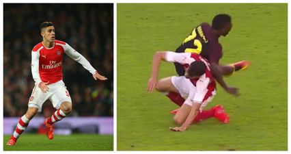 Arsenal’s Gabriel stretchered off in tears during game with Manchester City