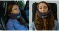 This woman has invented a head-hammock so you can sleep on the go anywhere