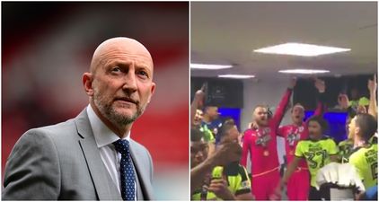 Huddersfield chant about Ian Holloway in play-off celebrations