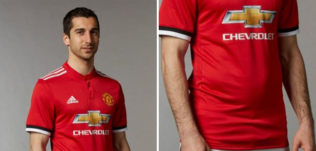 Mkhitaryan Manchester United Jersey 2017 Away SMALL Shirt Adidas