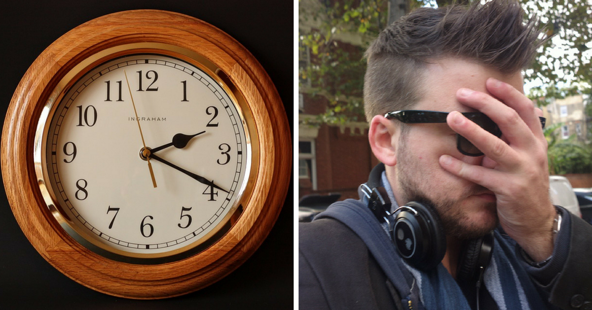 Bloke has an absolute nightmare failing to understand how the clocks