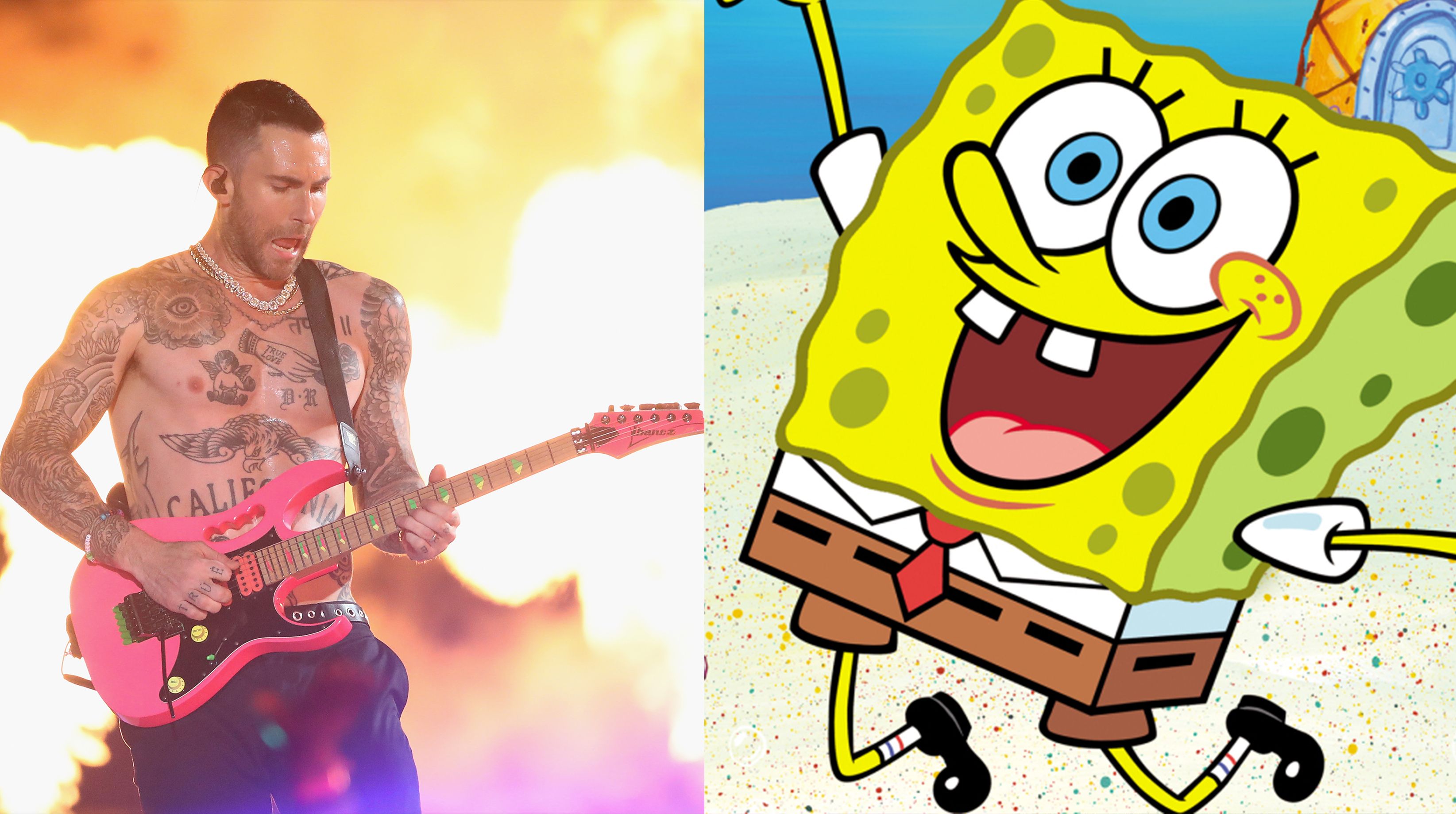 Stars give fans the 'Spongebob' halftime show they asked for
