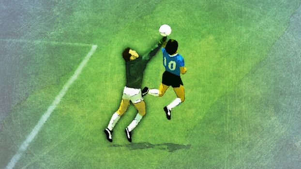 Pele and Maradona - Futbol - Magnet