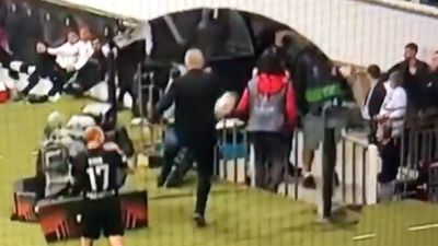David Moyes sent off after appearing to kick ball at ball boy during West Ham defeat