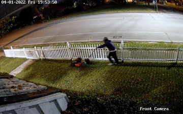 Bizarre moment man ‘burgles home and stops to mow front garden’ before fleeing