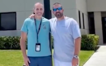 Hero passenger who landed plane with no training seen for first time