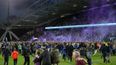 Luton boss calls pitch-invading Huddersfield fans a disgrace for taunting players