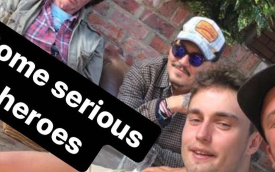Sam Fender and Johnny Depp